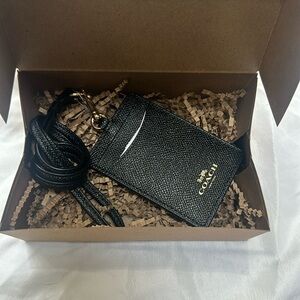 Coach card holder/ lanyard